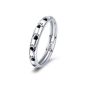 (bilde for) Pandora Style Silver Paw Ring - SCR445
