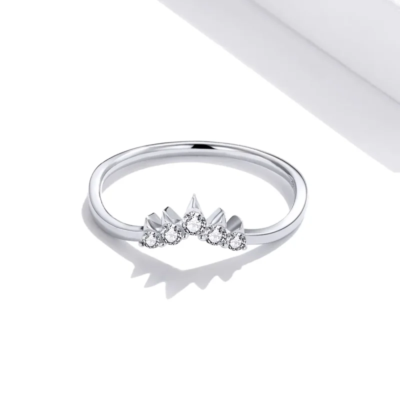 (bilde for) Pandora Style Silver Princess Crown Ring - SCR686 - Vis 4
