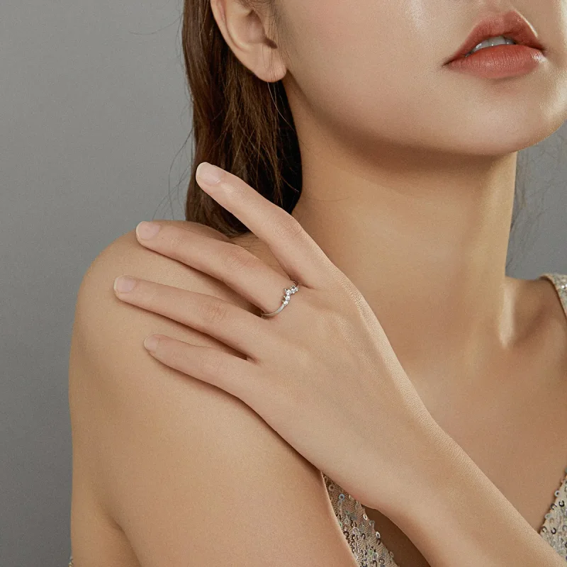 (bilde for) Pandora Style Silver Princess Crown Ring - SCR686 - Vis 6