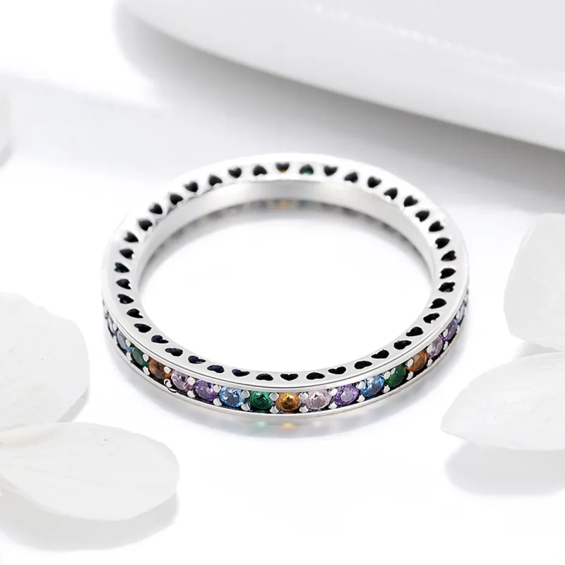 (bilde for) Pandora Style Silver Rainbow Ring - SCR392 - Vis 3