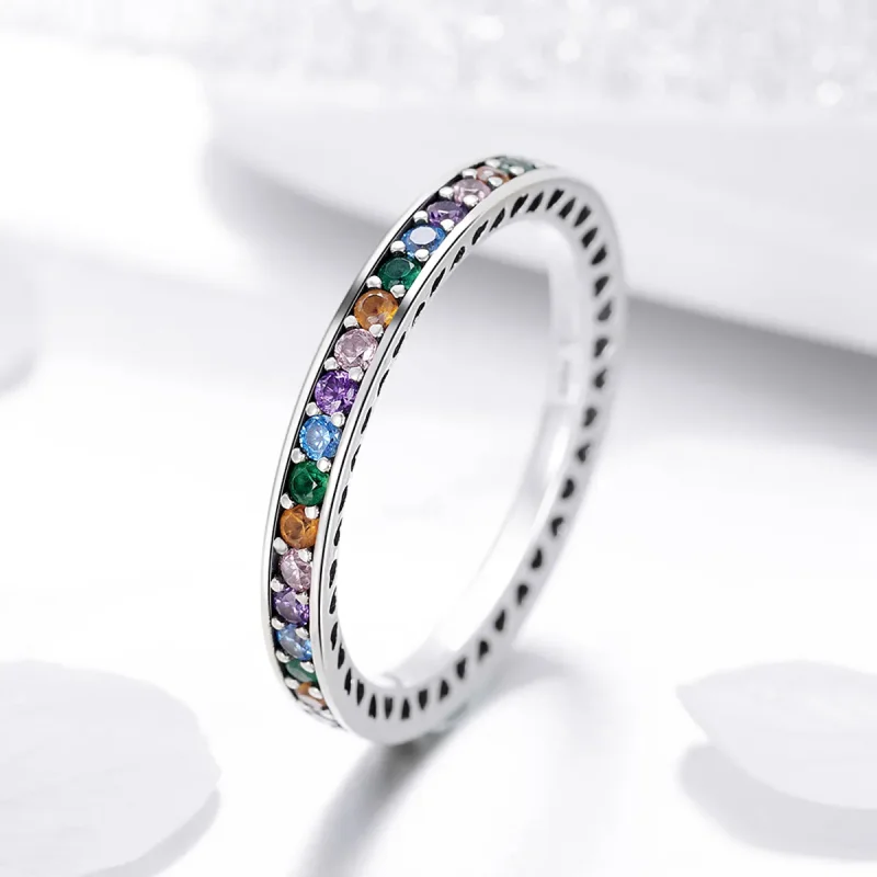 (bilde for) Pandora Style Silver Rainbow Ring - SCR392 - Vis 4