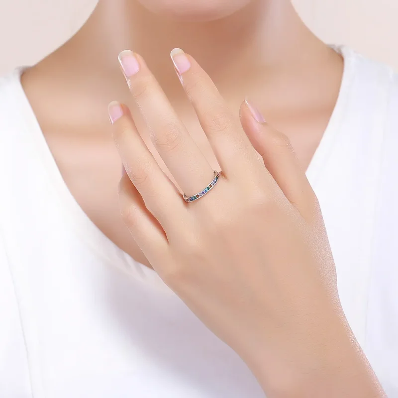 (bilde for) Pandora Style Silver Rainbow Ring - SCR392 - Vis 5