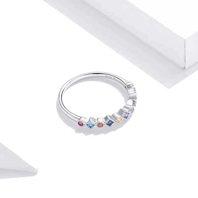 (bilde for) Pandora Style Silver Rainbow Ring - SCR697 - Vis 4