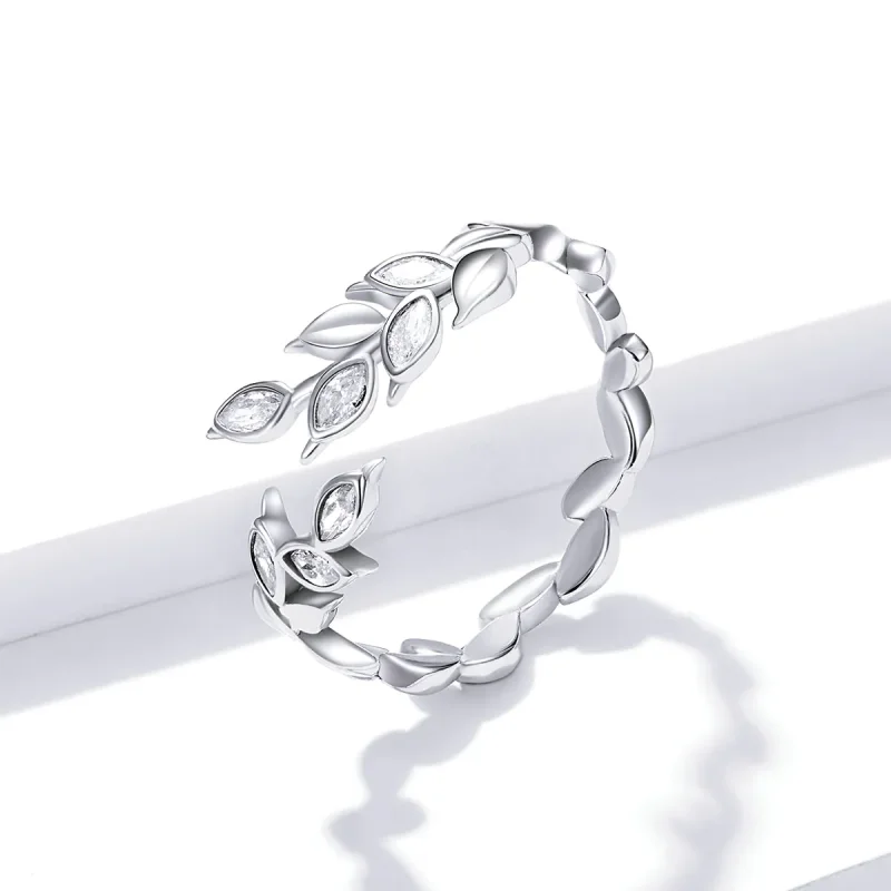 (bilde for) Pandora Style Silver Shining Wheat Spike Open Ring - BSR135 - Vis 2