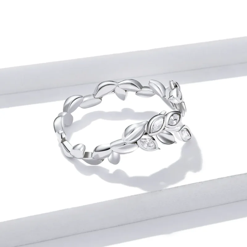(bilde for) Pandora Style Silver Shining Wheat Spike Open Ring - BSR135 - Vis 4