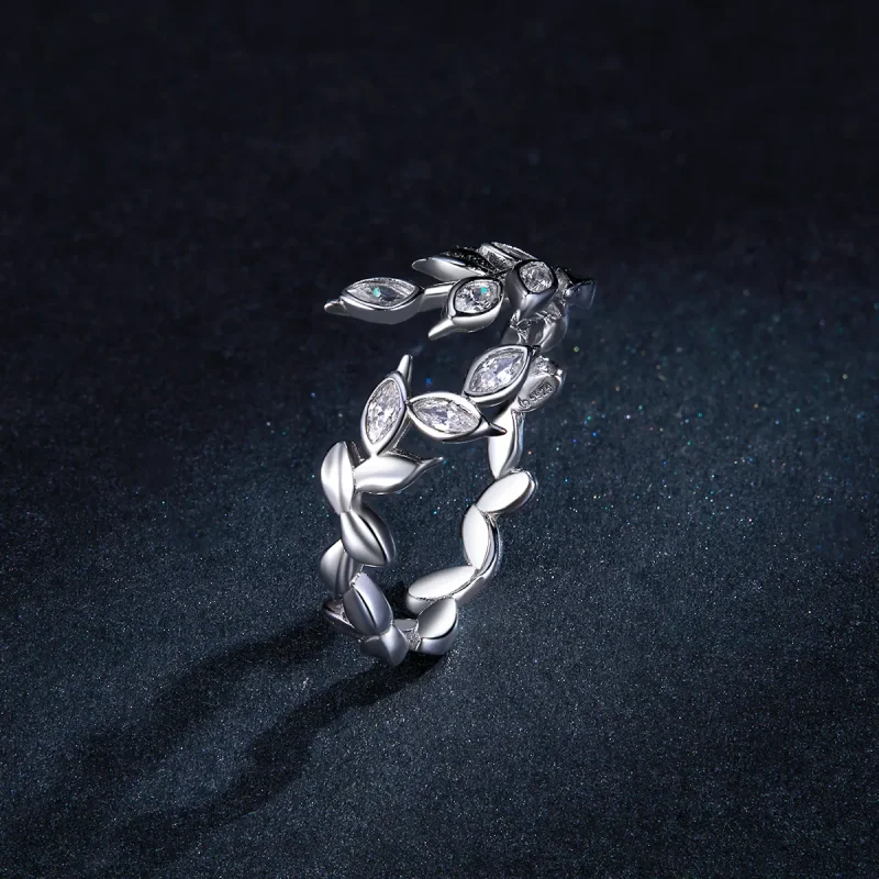 (bilde for) Pandora Style Silver Shining Wheat Spike Open Ring - BSR135 - Vis 5