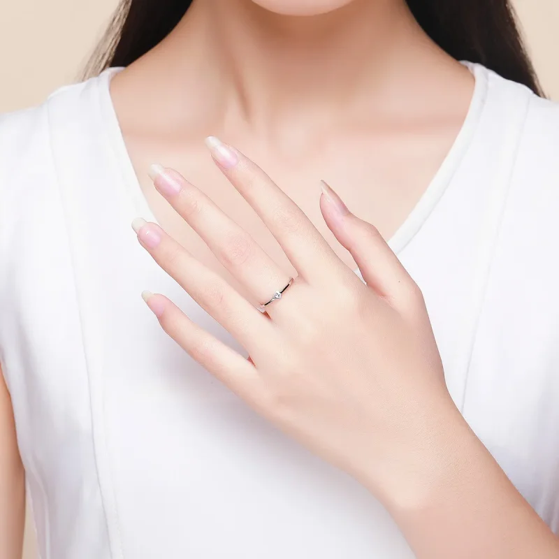 (bilde for) Pandora Style Silver Simple Grace Ring - SCR450 - Vis 5