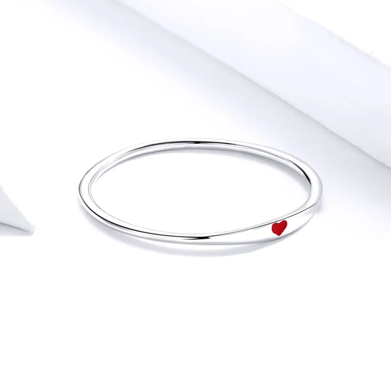 (bilde for) Pandora Style Silver Simple Love Ring - SCR620 - Vis 2