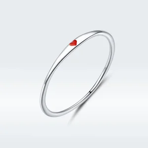 (bilde for) Pandora Style Silver Simple Love Ring - SCR620