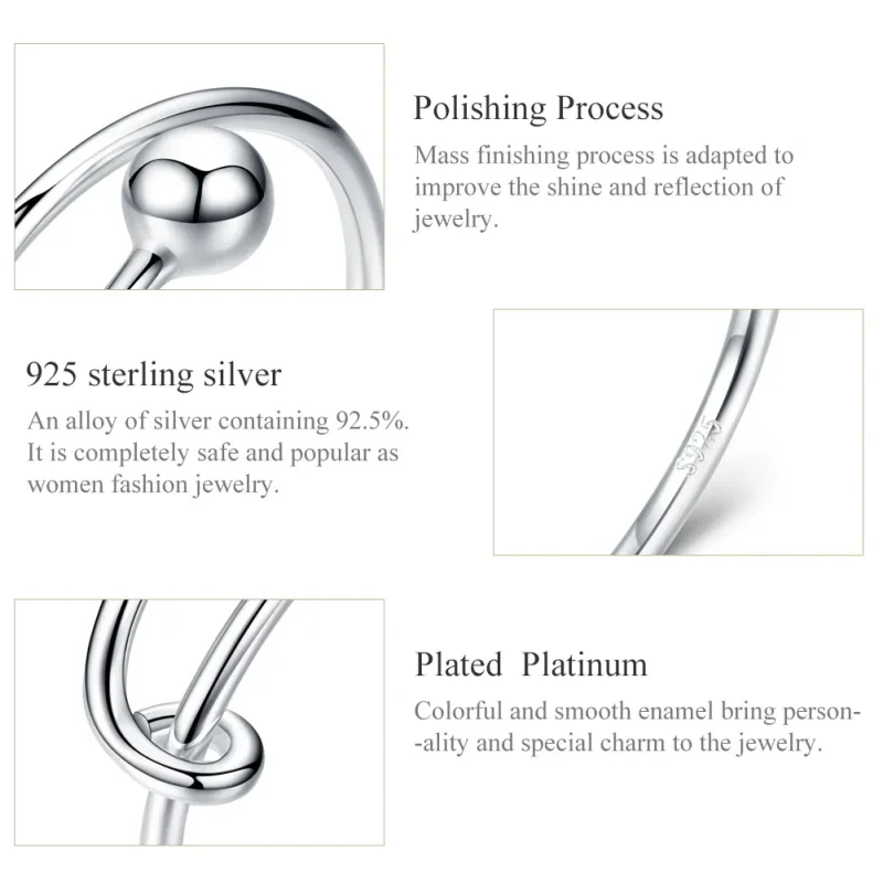 (bilde for) Pandora Style Silver Simple Ring - SCR520 - Vis 3