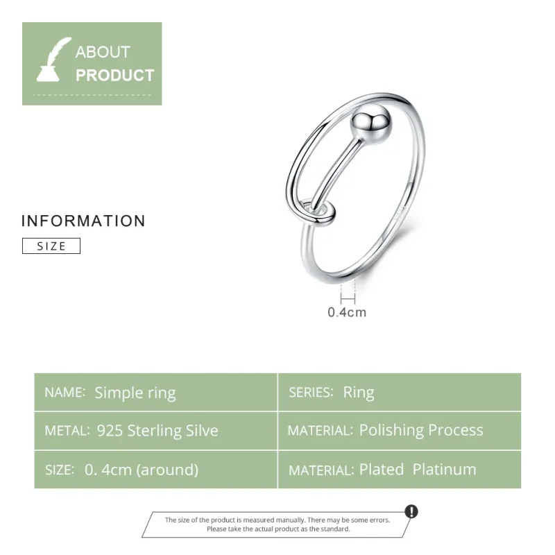 (bilde for) Pandora Style Silver Simple Ring - SCR520 - Vis 11