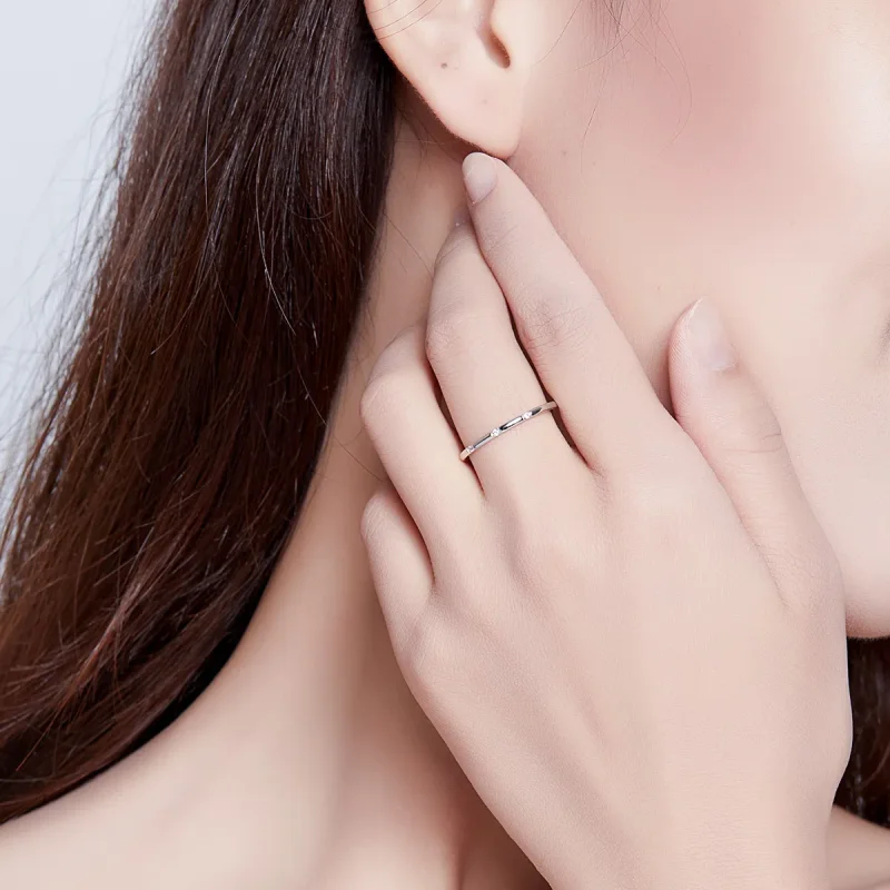 (bilde for) Pandora Style Silver Slim Ring - SCR591 - Vis 6