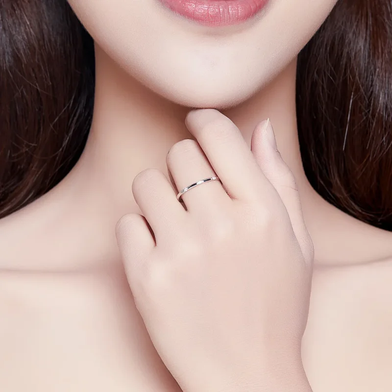 (bilde for) Pandora Style Silver Slim Ring - SCR591 - Vis 7