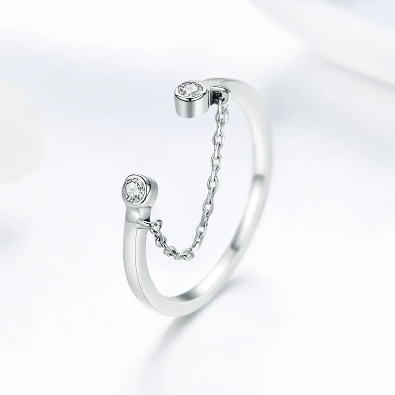 (bilde for) Pandora Style Silver Smile Face Ring - SCR216 - Vis 4