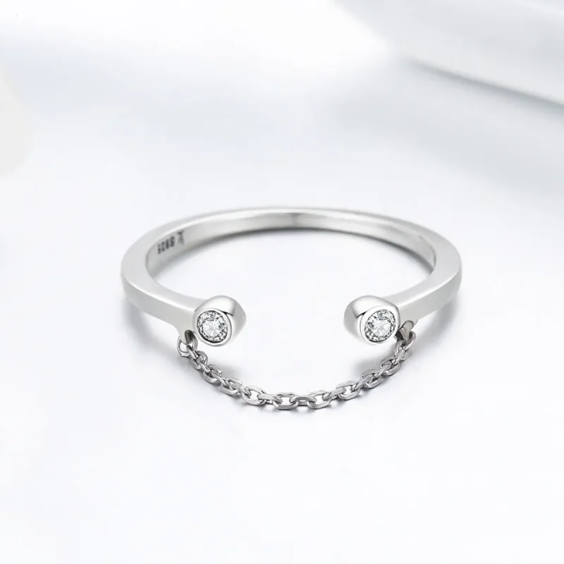 (bilde for) Pandora Style Silver Smile Face Ring - SCR216 - Vis 5