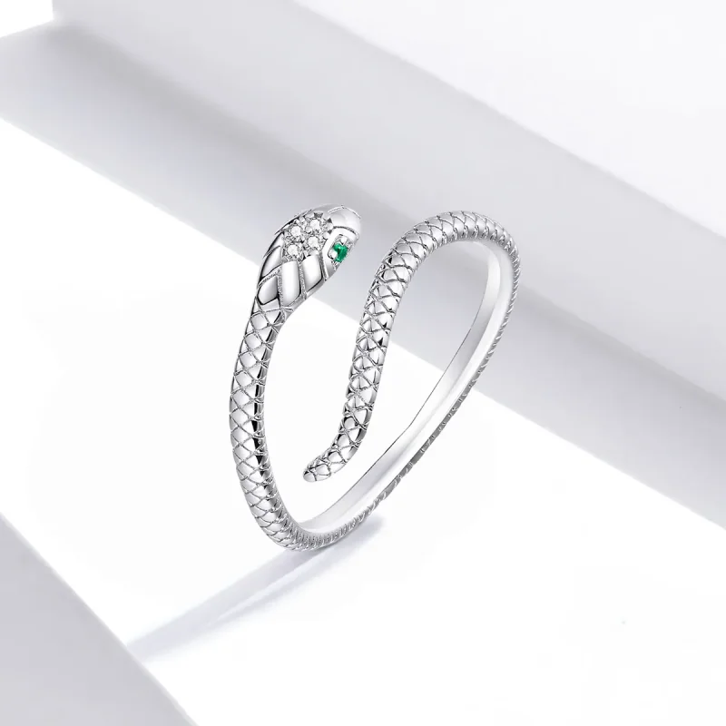 (bilde for) Pandora Style Silver Snake Open Ring - SCR666 - Vis 3