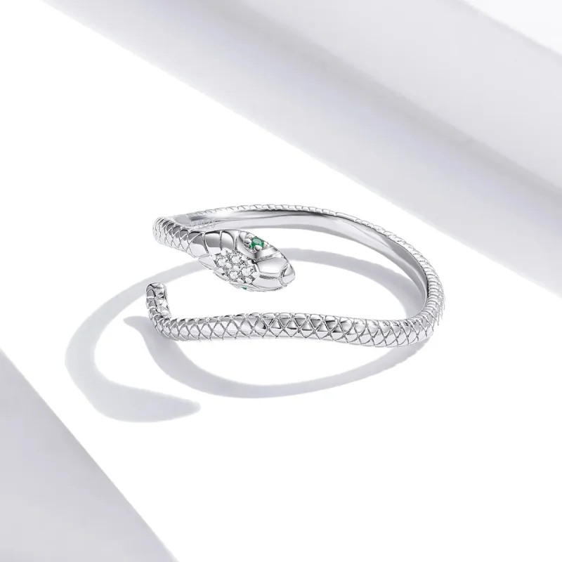 (bilde for) Pandora Style Silver Snake Open Ring - SCR666 - Vis 4