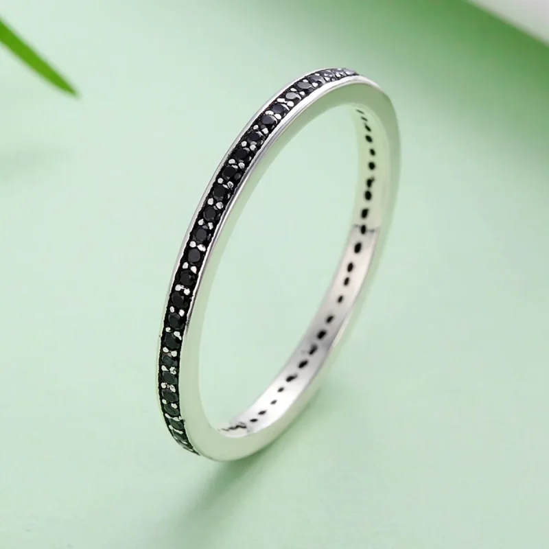 (bilde for) Pandora Style Silver Sparkling Pots Ring - SCR114 - Vis 2