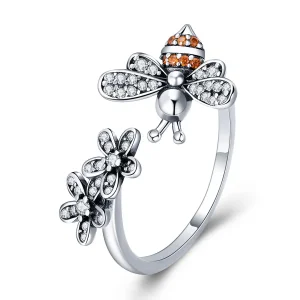 Pandora Style Silver Story of The Bee Ring - SCR422 (bilde for) Pandora Style Silver Story of The Bee Ring - SCR422