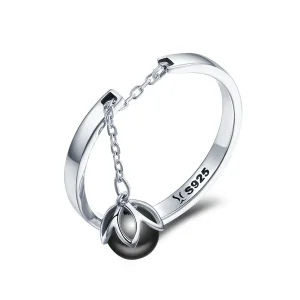 (bilde for) Pandora Style Silver Tears of Flowers Justerbar Ring - SCR314