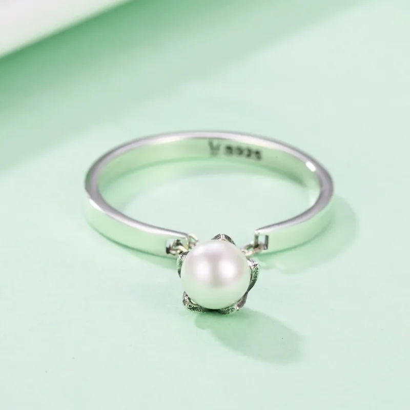(bilde for) Pandora Style Silver Tears of Flowers Ring - SCR165 - Vis 5