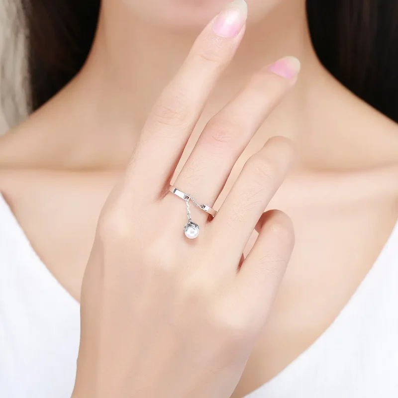(bilde for) Pandora Style Silver Tears of Flowers Ring - SCR165 - Vis 7