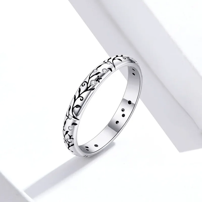 (bilde for) Pandora Style Silver Vintage Vine Ring - SCR659 - Vis 2