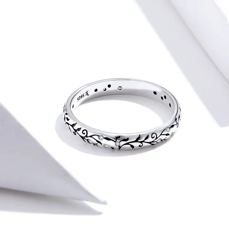 (bilde for) Pandora Style Silver Vintage Vine Ring - SCR659 - Vis 4