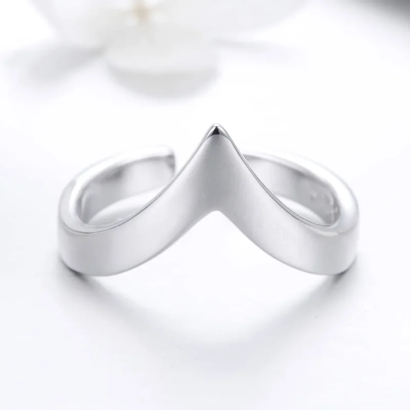 (bilde for) Pandora Style Silver Wishbone Ring - SCR470 - Vis 3
