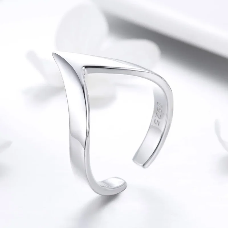 (bilde for) Pandora Style Silver Wishbone Ring - SCR470 - Vis 6