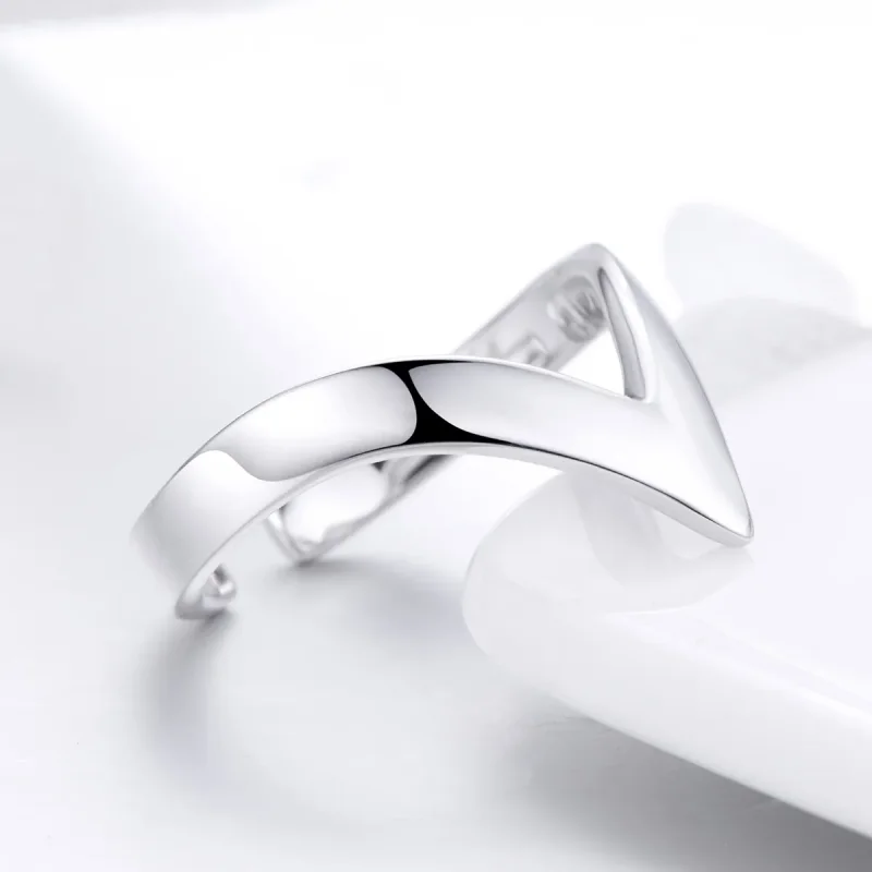 (bilde for) Pandora Style Silver Wishbone Ring - SCR470 - Vis 8