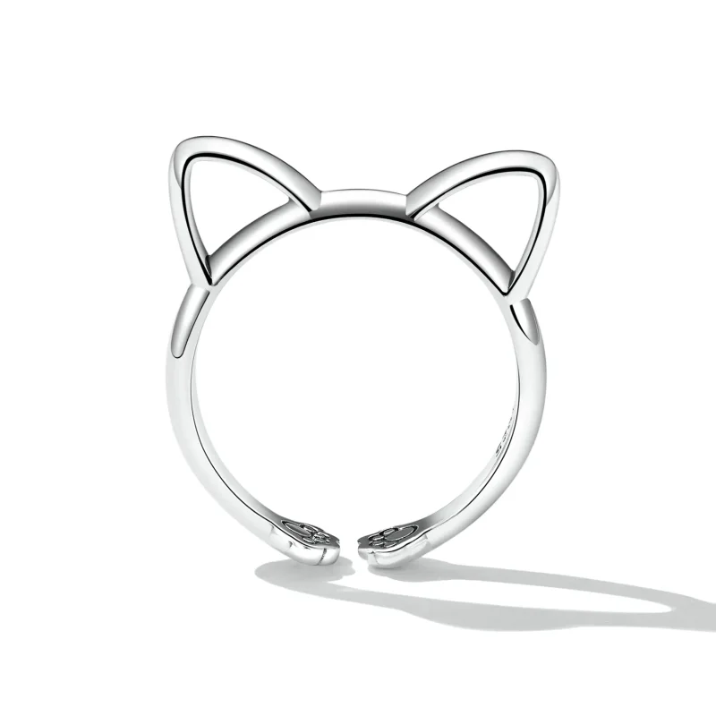(bilde for) Pandora Style Simple Cat Open Ring - SCR832 - Vis 3