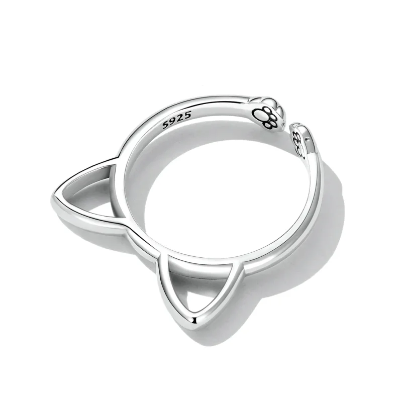 (bilde for) Pandora Style Simple Cat Open Ring - SCR832 - Vis 4