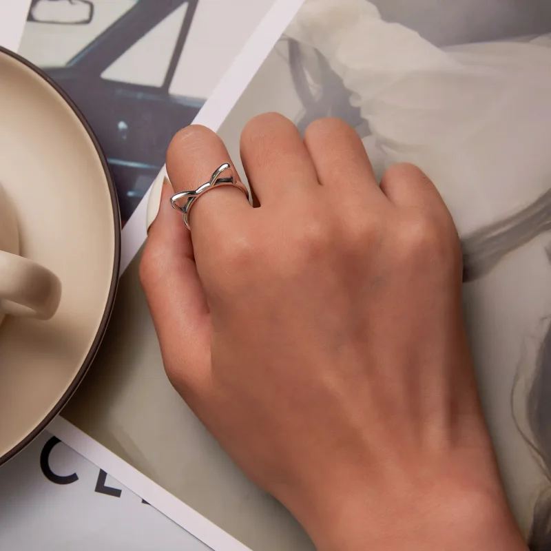 (bilde for) Pandora Style Simple Cat Open Ring - SCR832 - Vis 6