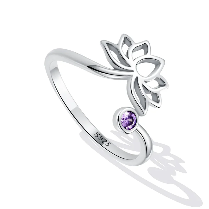 (bilde for) Pandora Style Simple Lotus Open Ring - SCR821 - Vis 5