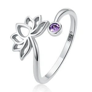 (bilde for) Pandora Style Simple Lotus Open Ring - SCR821