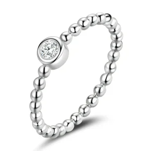 (bilde for) Pandora Style Simple - Rund Zirkonium Ring - BSR208-A