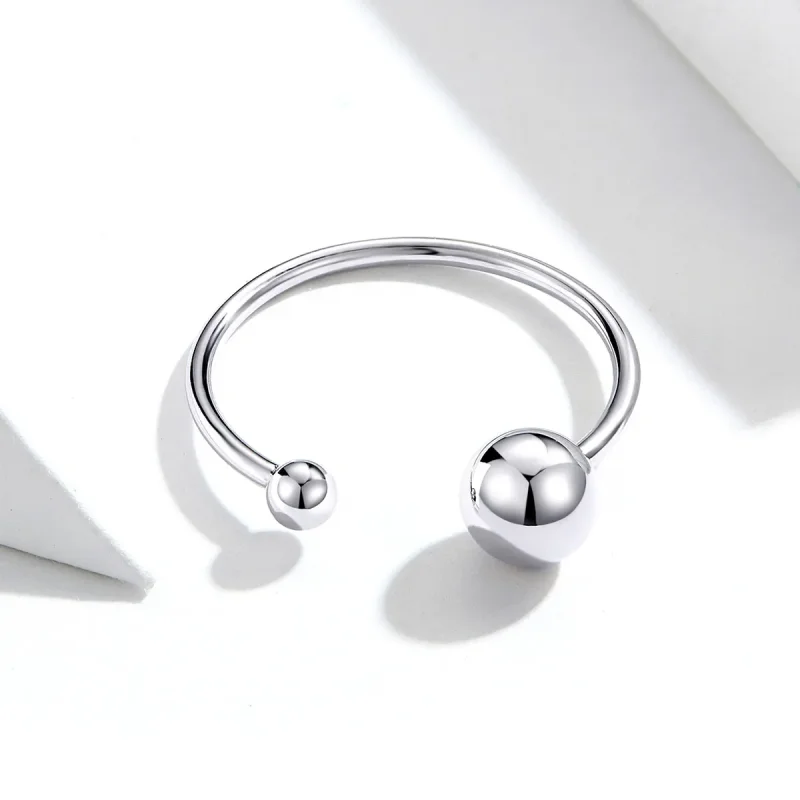 (bilde for) Pandora Style Sølv Sølv Ball Åpen Ring - SCR575 - Vis 4