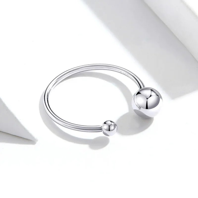 (bilde for) Pandora Style Sølv Sølv Ball Åpen Ring - SCR575 - Vis 5