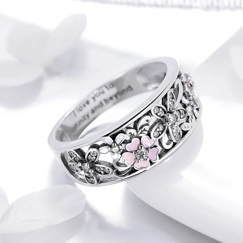 (bilde for) Pandora Style Sølv Flower Dance Ring - SCR390 - Vis 2