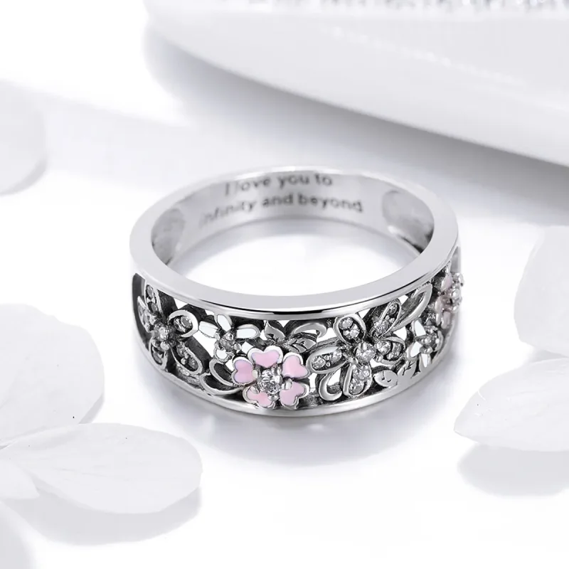 (bilde for) Pandora Style Sølv Flower Dance Ring - SCR390 - Vis 3