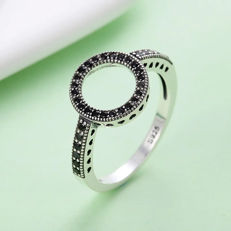 (bilde for) Pandora Style Sølv Glitrende Halo Ring - SCR112 - Vis 4
