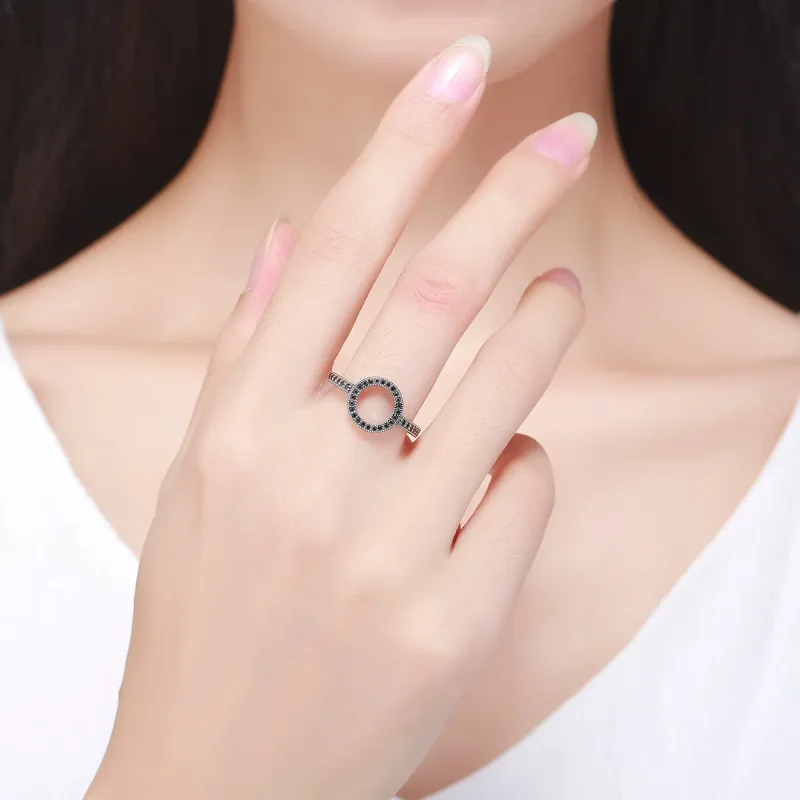 (bilde for) Pandora Style Sølv Glitrende Halo Ring - SCR112 - Vis 7