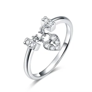 (bilde for) Pandora Style sølv hjertelåsring - SCR466