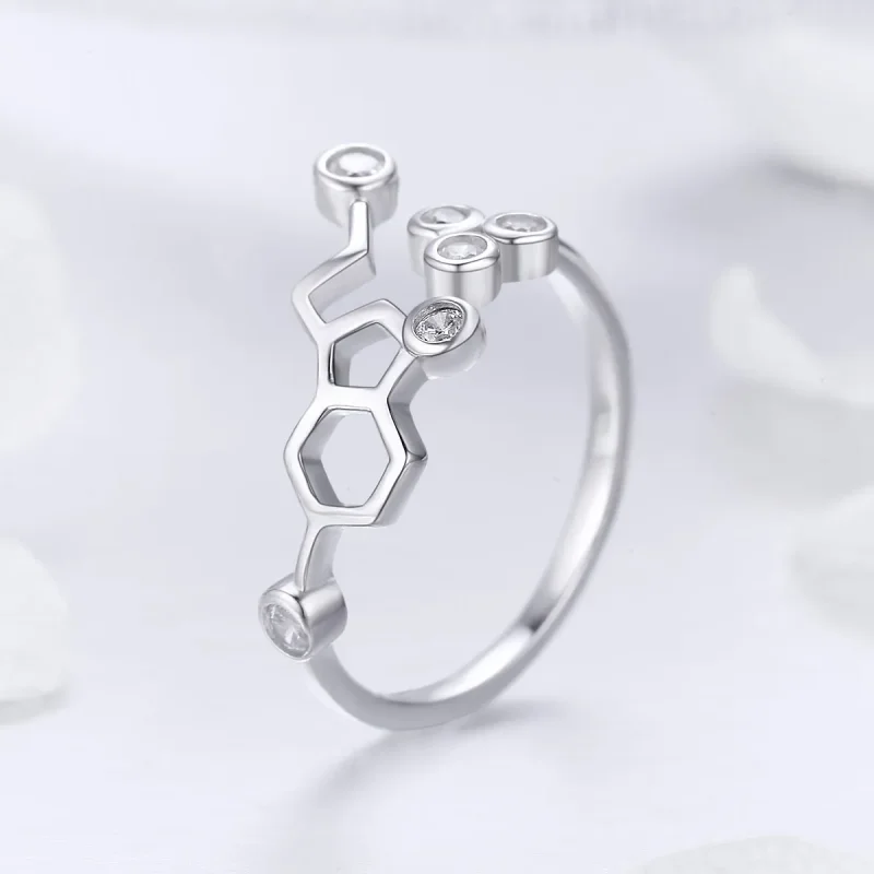 (bilde for) Pandora Style Sølv Honeycomb Ring - SCR433 - Vis 2