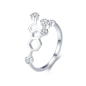 Pandora Style Sølv Honeycomb Ring - SCR433 (bilde for) Pandora Style Sølv Honeycomb Ring - SCR433