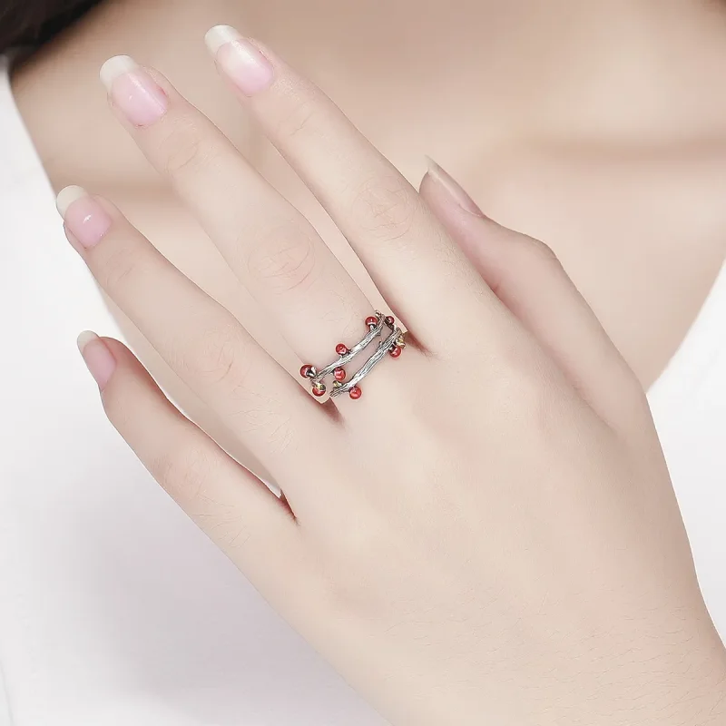 (bilde for) Pandora Style Sølv Høstfarger Ring - SCR442 - Vis 5
