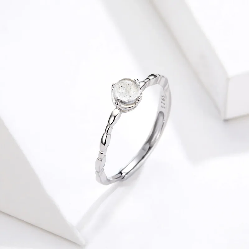 (bilde for) Pandora Style Sølv Månestein Åpen Ring - SCR536 - Vis 4