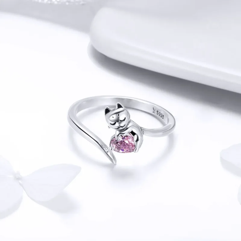 (bilde for) Pandora Style Sølv Søt Cat Ring - SCR446 - Vis 3