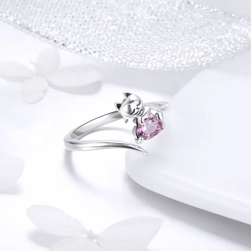 (bilde for) Pandora Style Sølv Søt Cat Ring - SCR446 - Vis 4